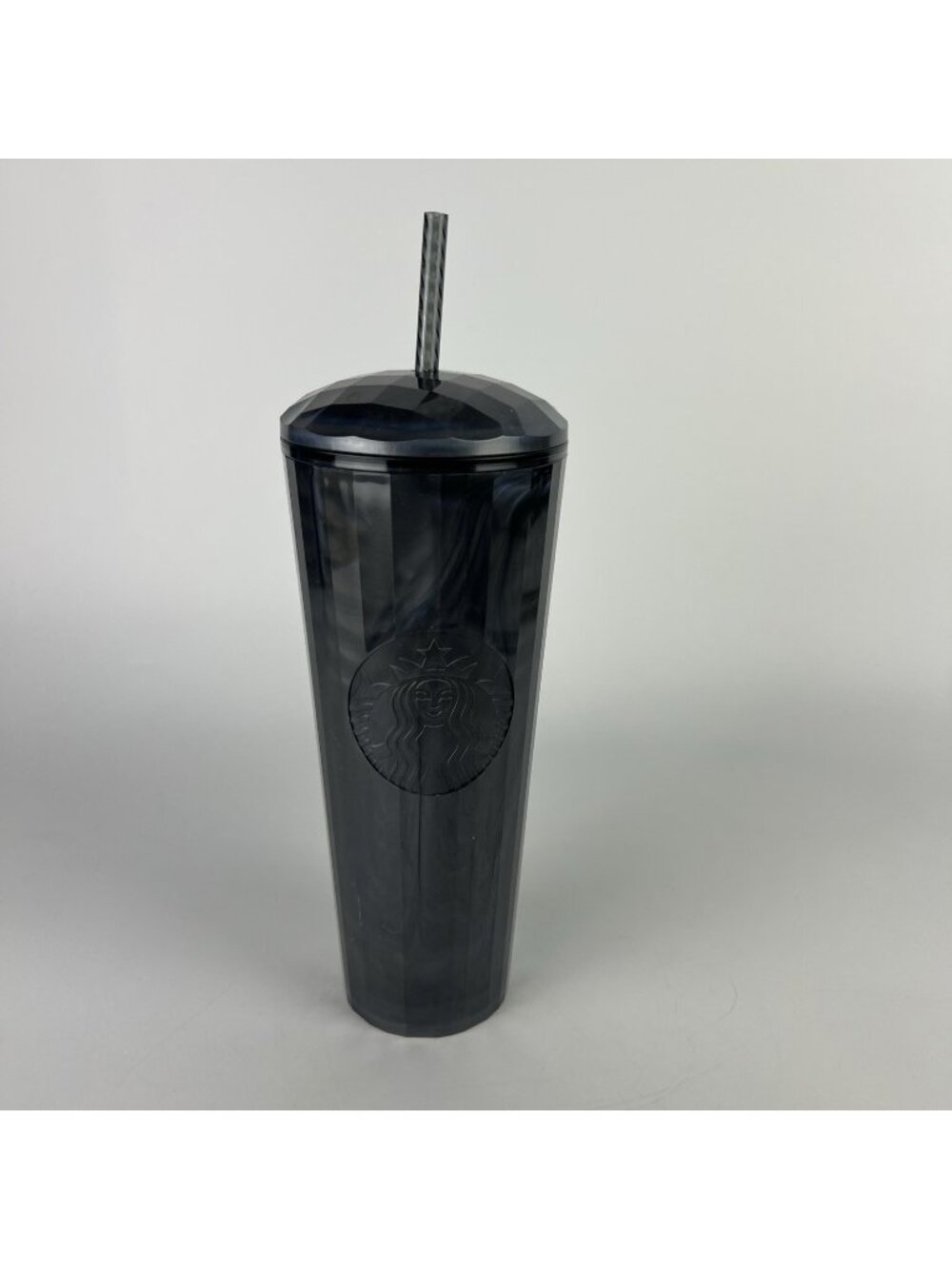 Starbucks Iridescent Black Cold Cup Tumbler 24 Oz Reusable Straw Cup